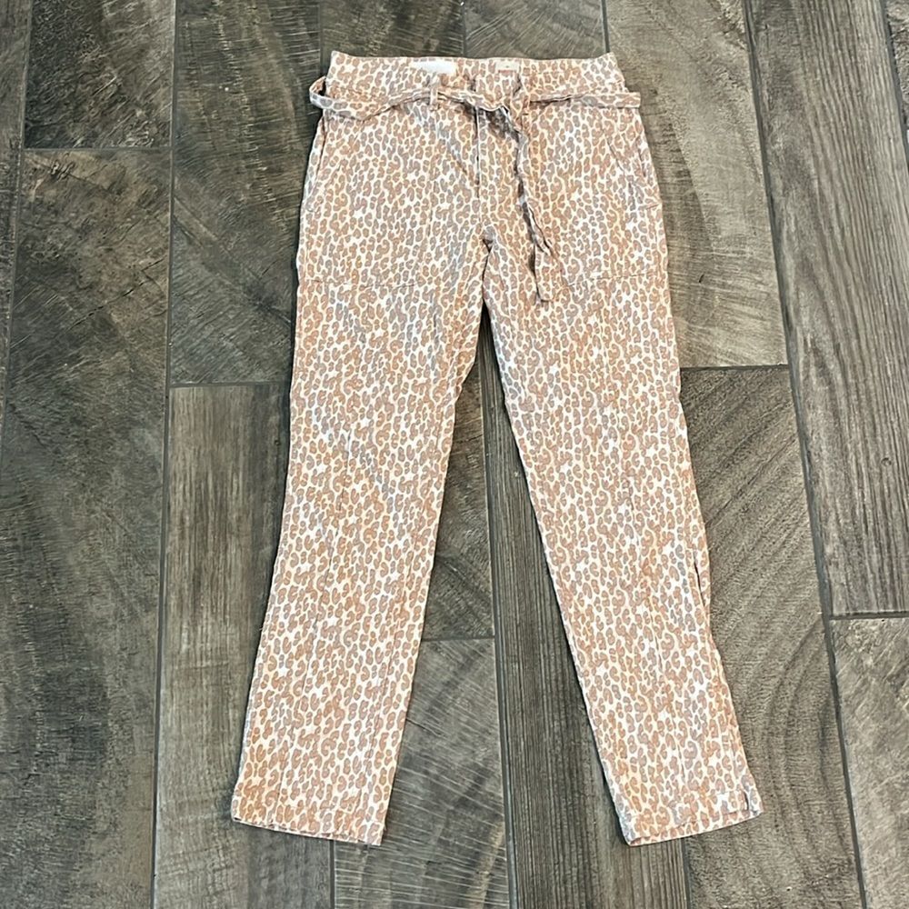 Anthropologie ‘The Wanderer’ leopard print straight leg jeans